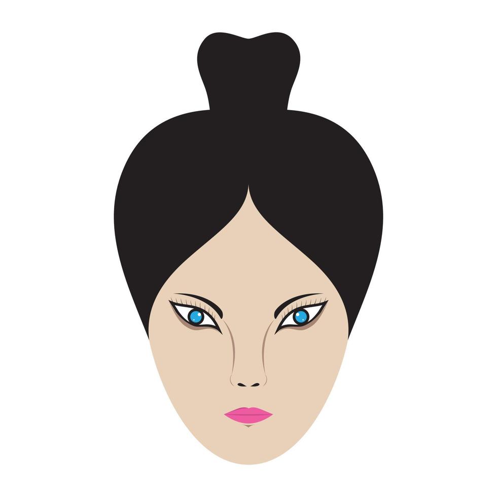 beauté visage femmes avec culture coiffure logo design vecteur graphique symbole icône signe illustration idée créative