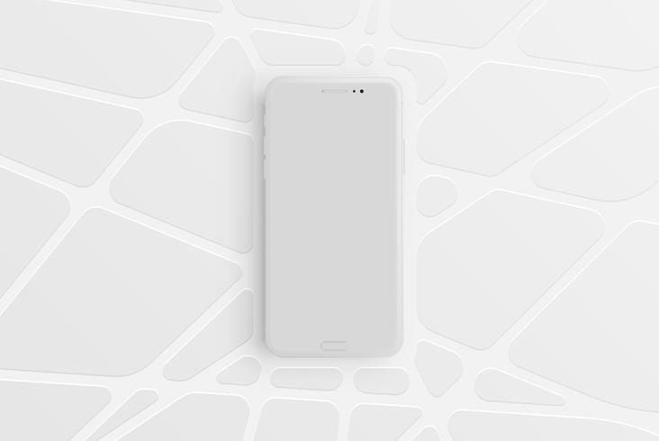 Modèle de smartphone coloré pour la publicité, illustration vectorielle vecteur