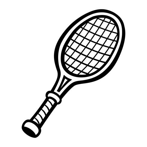 Raquette de tennis et balle de tennis vecteur