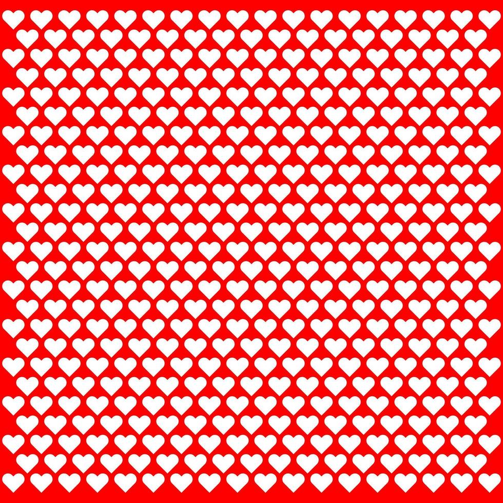 modèle sans couture de vecteur valentines avec des coeurs blancs sur fond rouge. illustration vectorielle. eps10