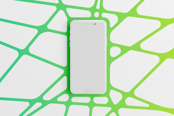 Modèle de smartphone coloré pour la publicité, illustration vectorielle vecteur