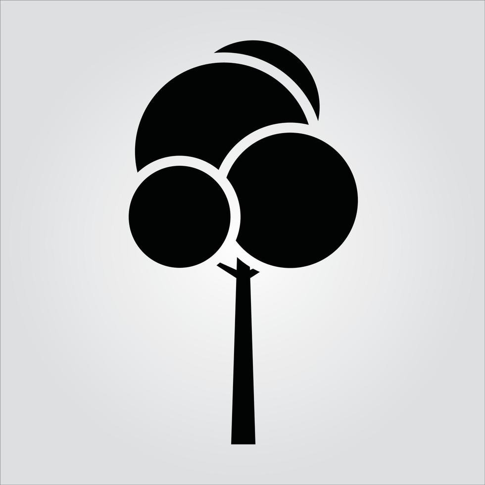 icônes d'arbre glyphe isolé graphique vectoriel évolutif