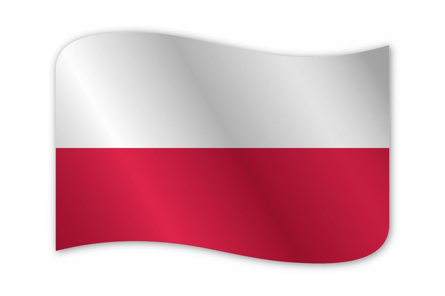 conception de vecteur de drapeau de pays pologne