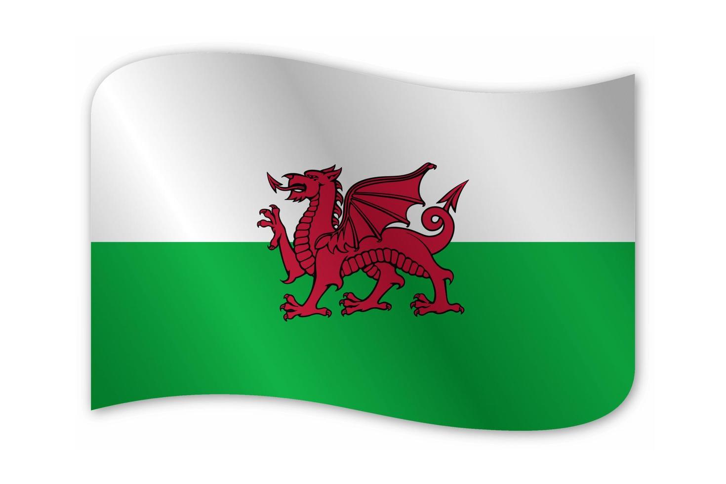 conception de vecteur de drapeau pays pays de galles