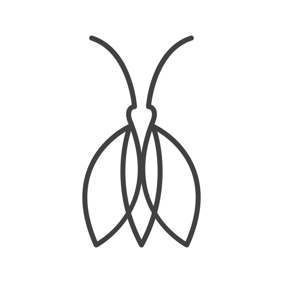 ligne simple luciole insecte logo symbole icône vecteur graphique conception illustration idée créatif