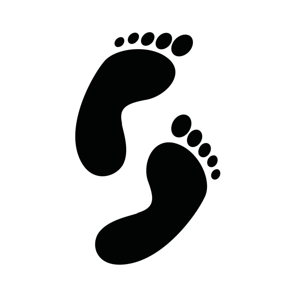 vecteur de symbole d'impression de pied