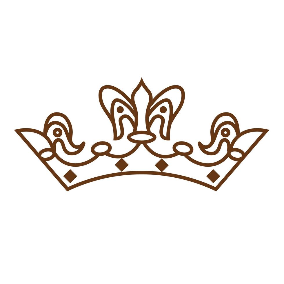 conception de vecteur symbole couronne dorée