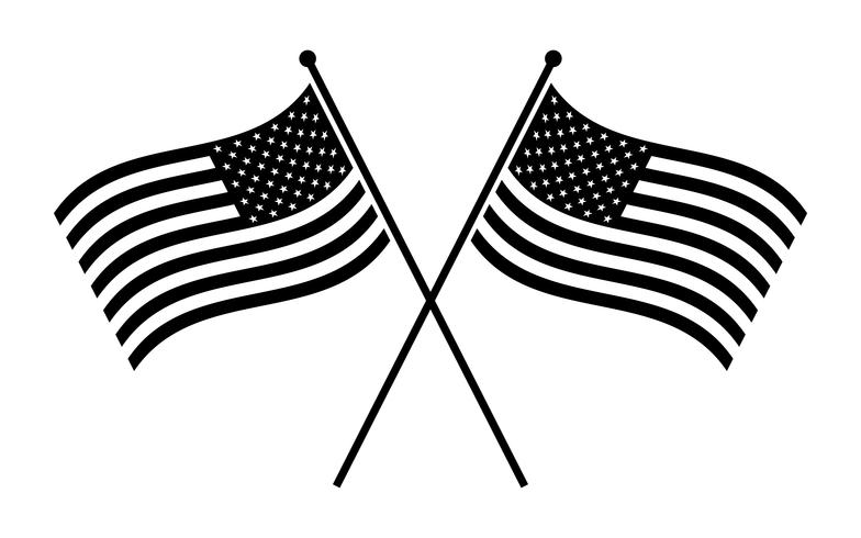 Drapeaux américains vecteur