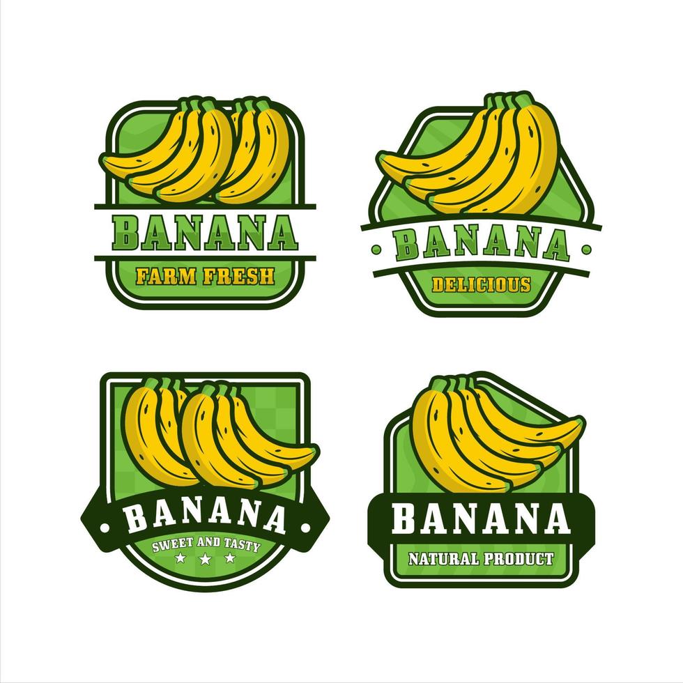 collection de logo de conception de vecteur de banane