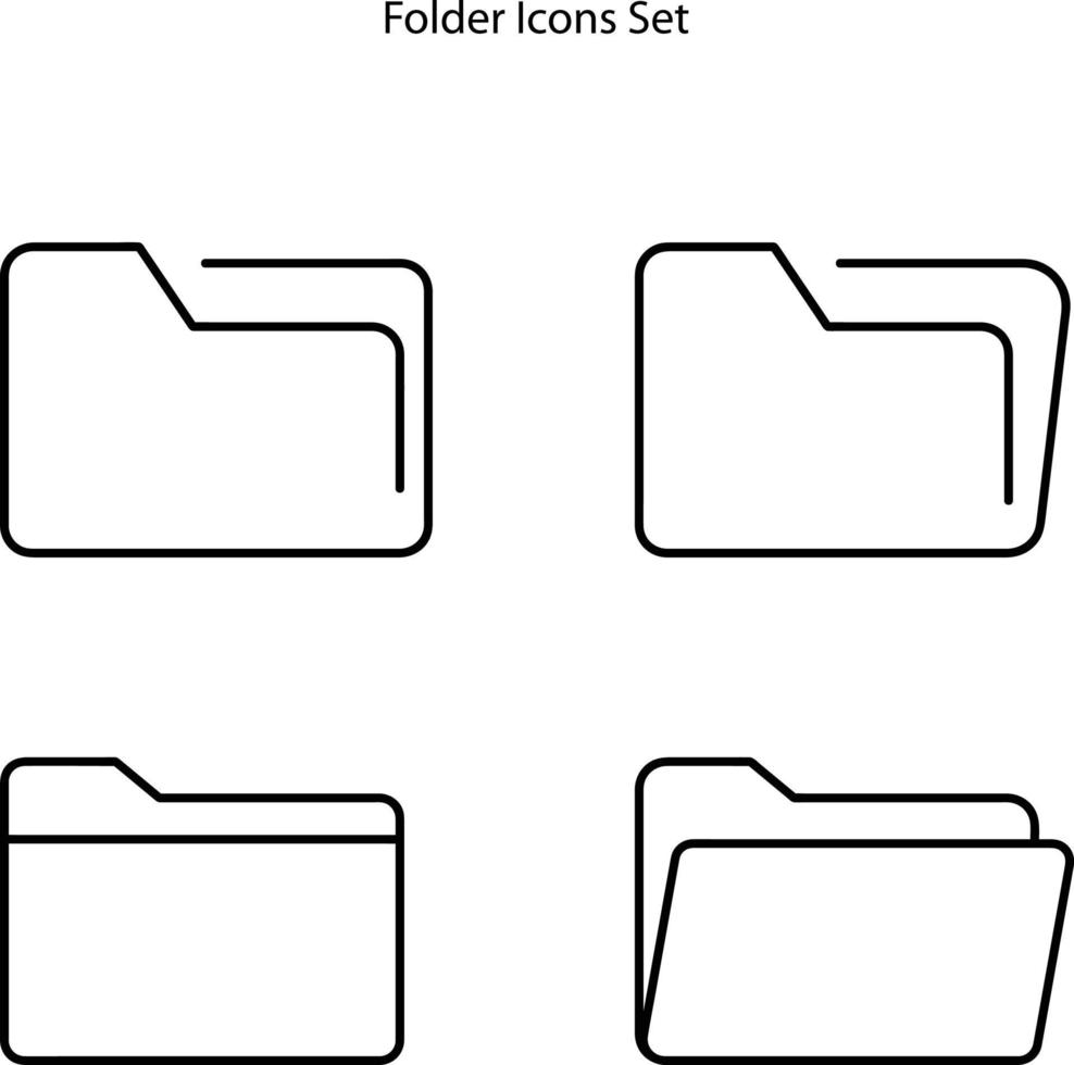 icône de dossier, icône de dossier symbole de dossier tendance et moderne pour le logo, le web, l'application, l'interface utilisateur. signe simple d'icône de dossier. vecteur