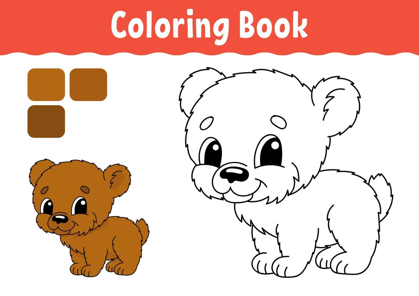 livre de coloriage pour les enfants. caractère joyeux. illustration vectorielle. style de dessin animé mignon. page fantastique pour les enfants. silhouette de contour noir. isolé sur fond blanc. vecteur