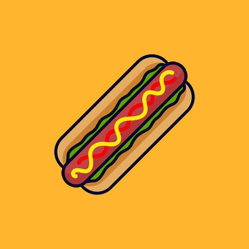 Illustration vectorielle Hotdog vecteur