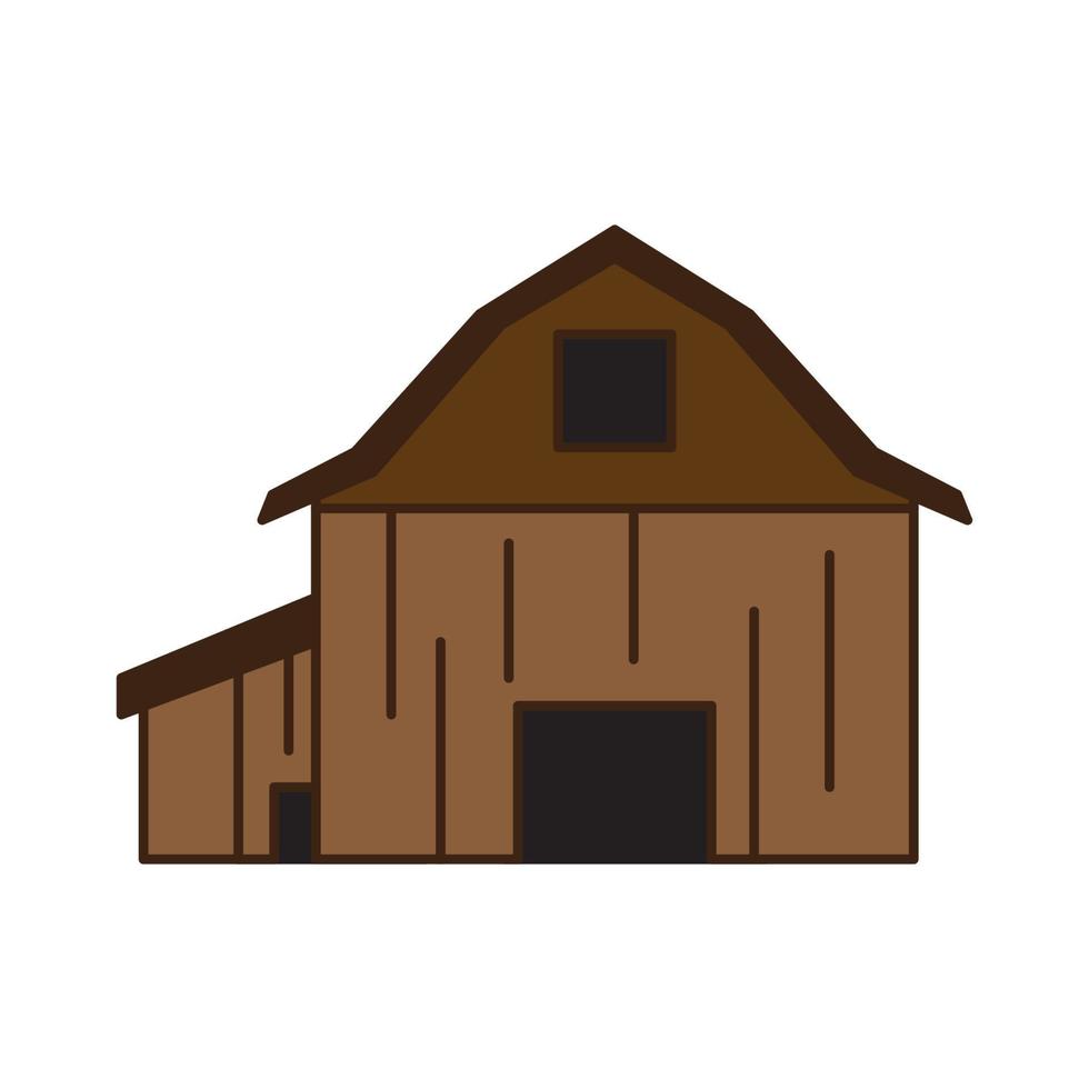 ancien entrepôt ferme bois vintage logo symbole icône vecteur conception graphique illustration idée créatif