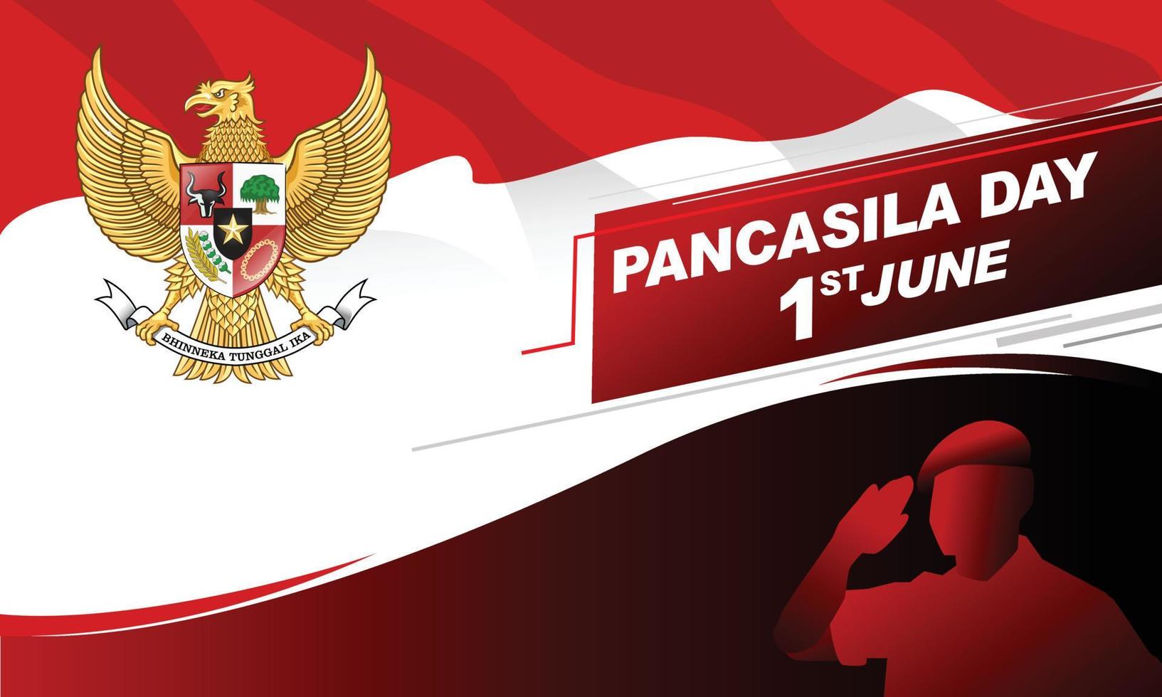 jour de pancasila, aménagement paysager horizontal avec espace de copie vecteur