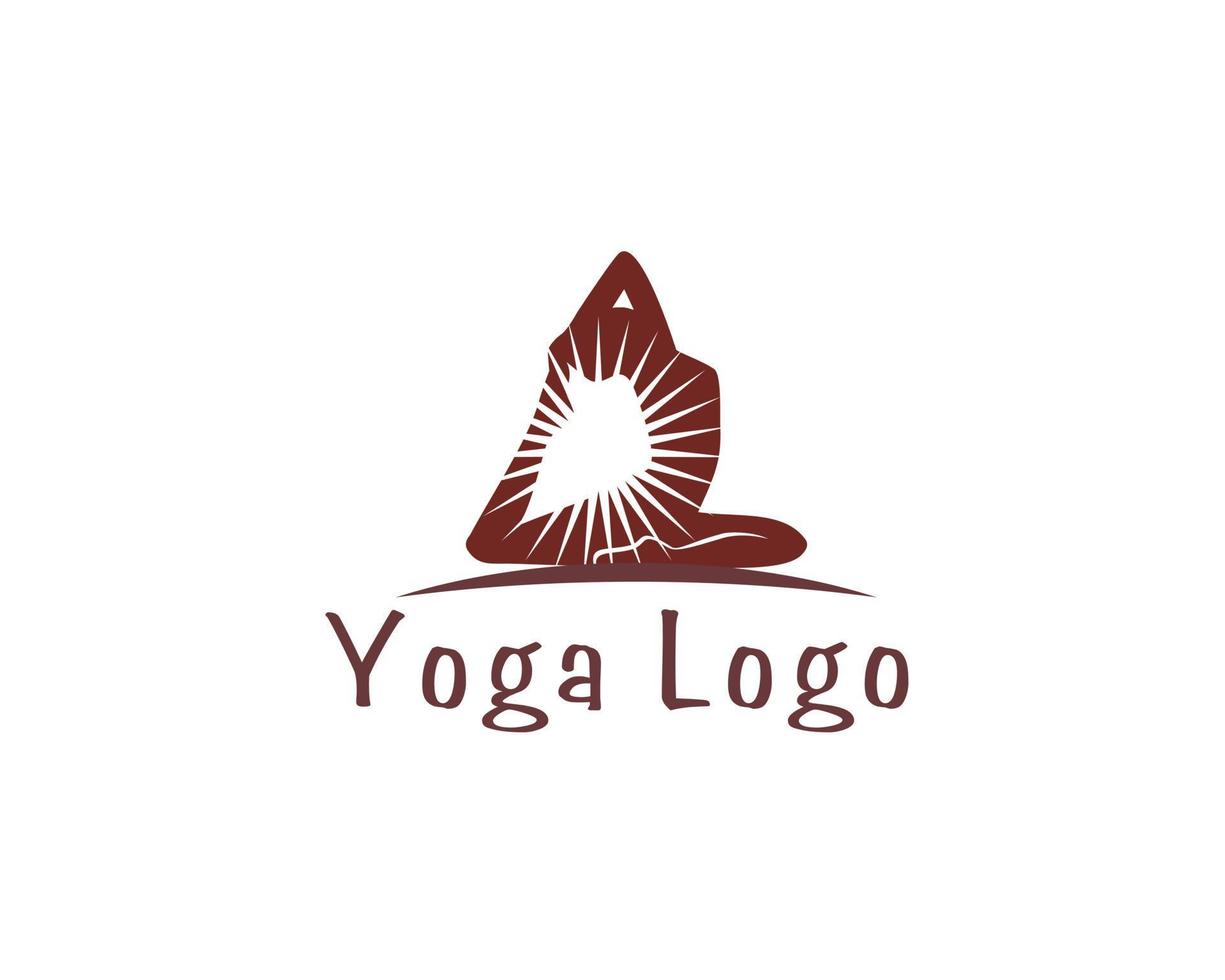 yoga danse gym triangle femme rayons lumière logo vecteur