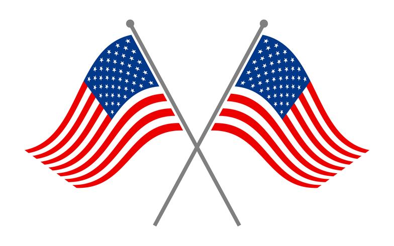 Drapeaux américains vecteur