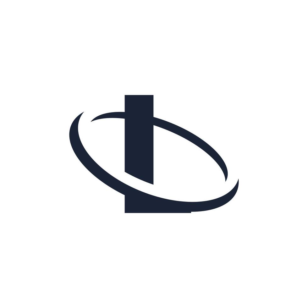 lettre l initiale du logo en forme de cercle. logotype alphabet swoosh simple et minimaliste vecteur
