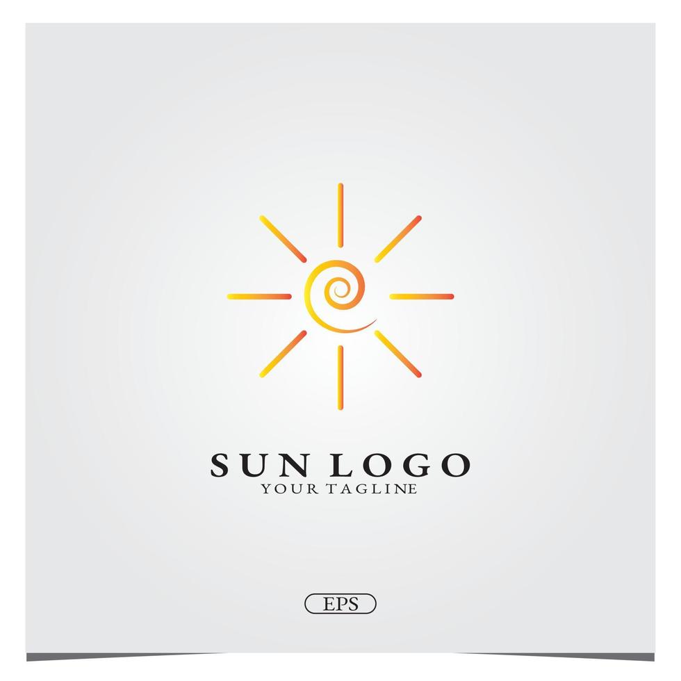 contour soleil logo premium modèle élégant vecteur eps 10