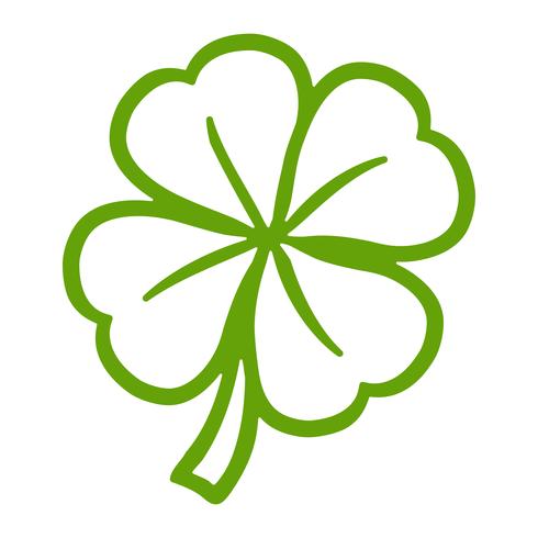 Trèfle irlandais chanceux pour la Saint-Patrick vecteur