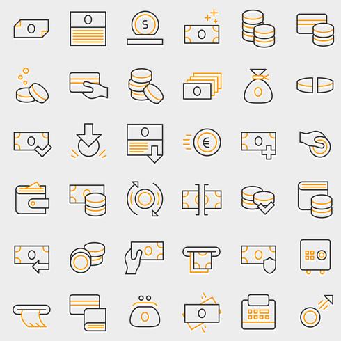 Affaires et finances ensemble d&#39;icônes. vecteur