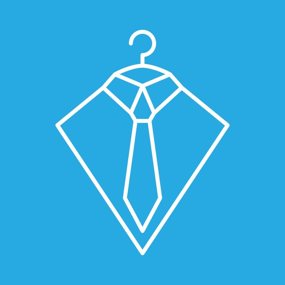 ligne affaires cravate avec cintre logo design vecteur graphique symbole icône signe illustration idée créative