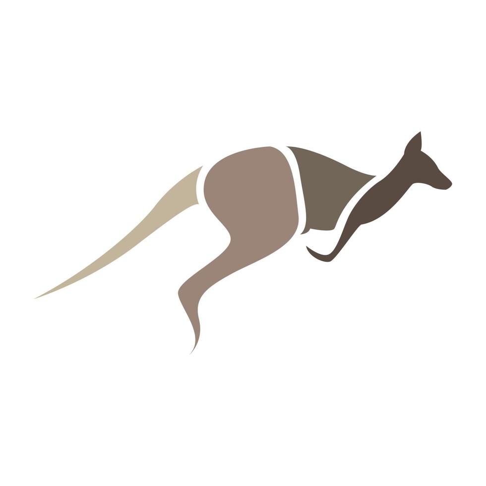plat kangourou unique saut logo symbole icône vecteur conception graphique illustration idée créatif