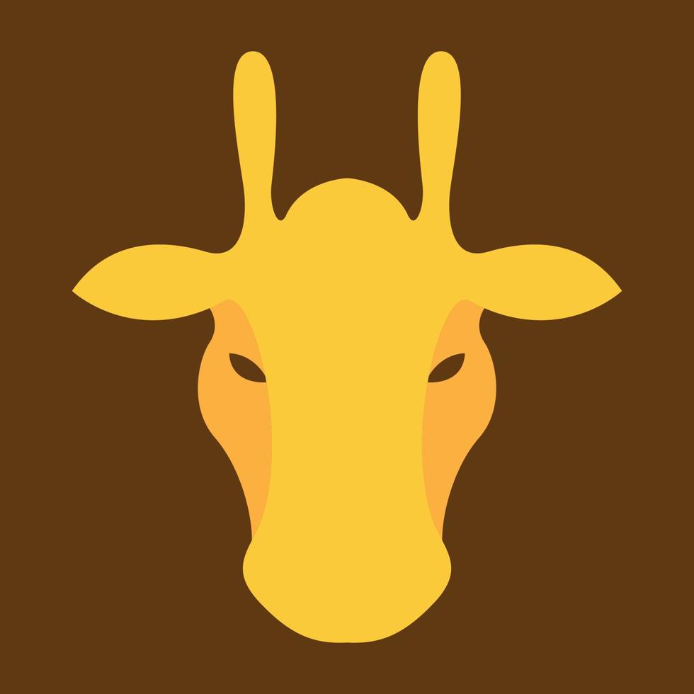 abstrait orange visage tête girafe logo design vecteur graphique symbole icône signe illustration idée créative