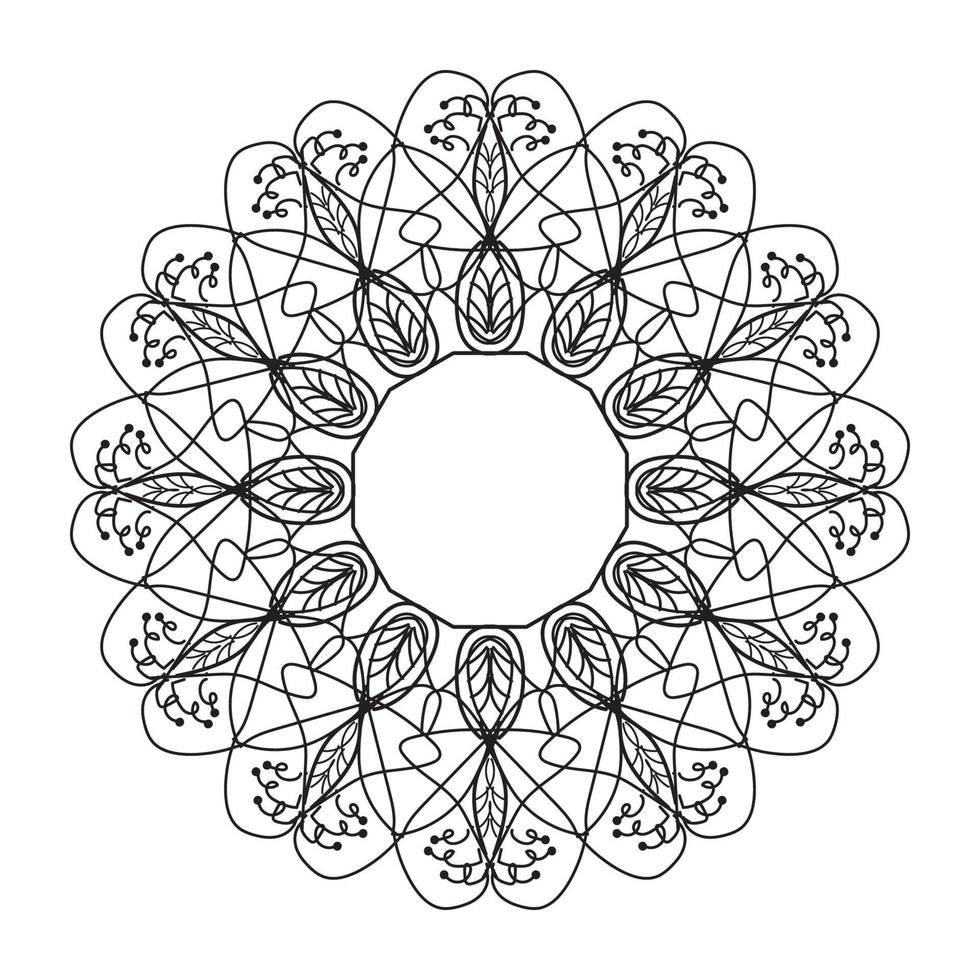 motif circulaire en forme de mandala avec le dernier art vecteur