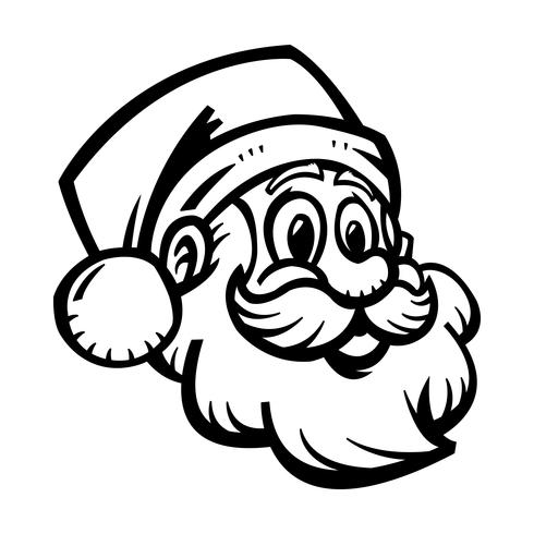 illustration vectorielle de père Noël visage vecteur