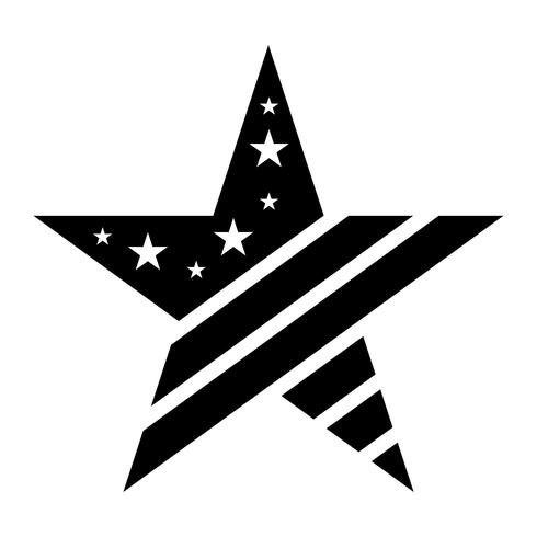 Icône de vecteur étoile Amérique