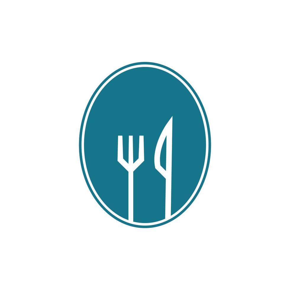 modèle vectoriel de logo de restaurant fourchette et cuillère