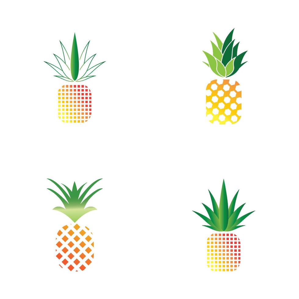 fond d'illustration vectorielle logo ananas vecteur