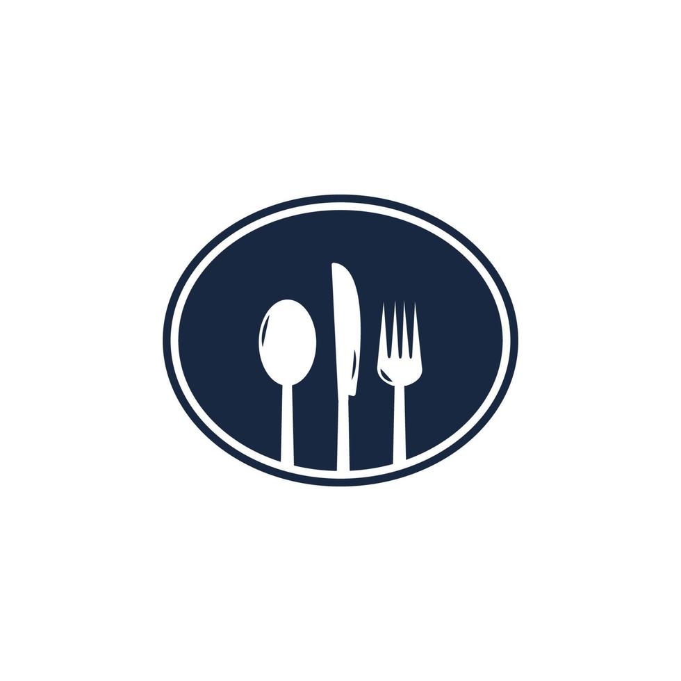 modèle vectoriel de logo de restaurant fourchette et cuillère