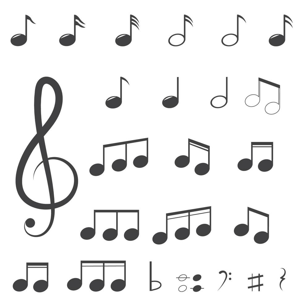 conception de note de musique icône vector illustration