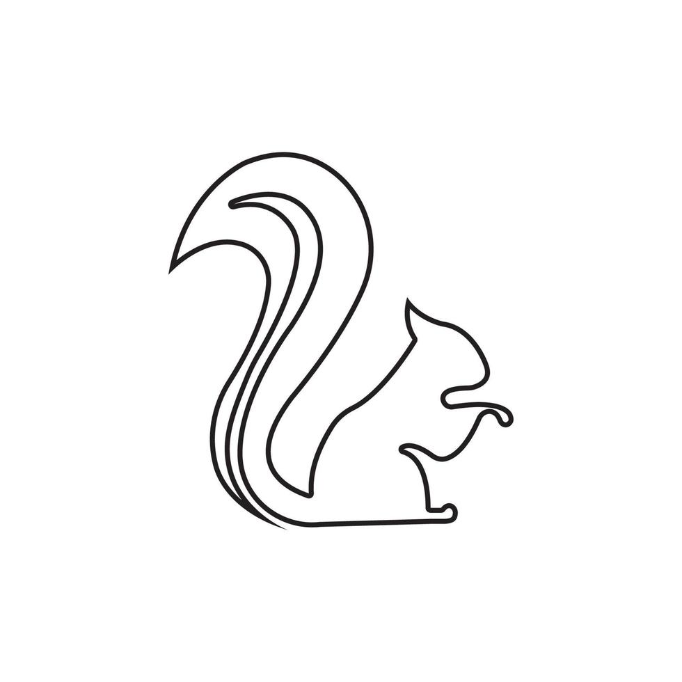 écureuil symbole illustration vecteur icône fond