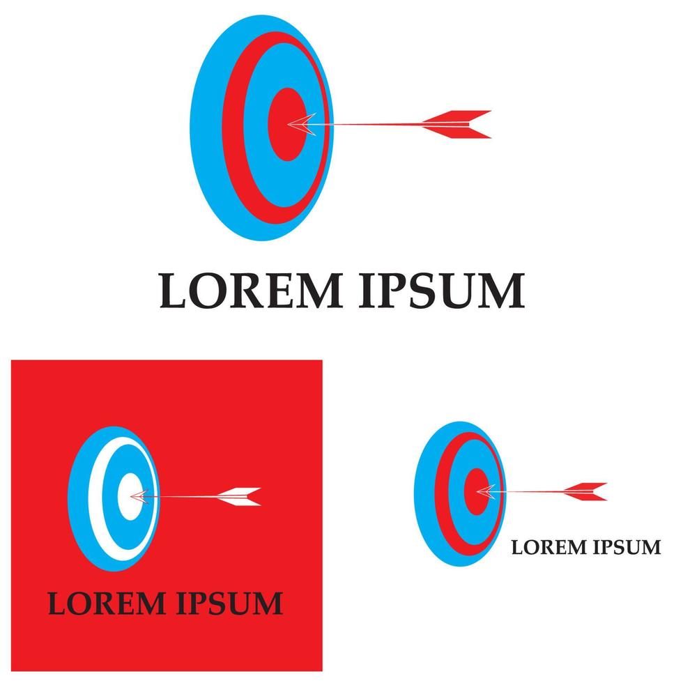 flèche cible et modèle d'illustration vectorielle d'icône de pistolet vecteur