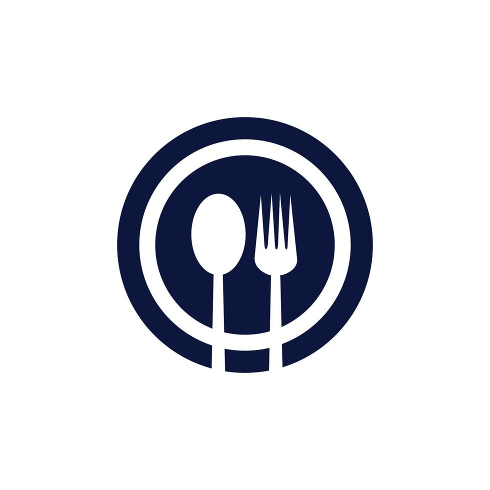 modèle vectoriel de logo de restaurant fourchette et cuillère