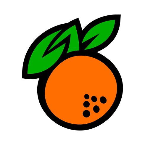 Illustration de fruits orange vecteur