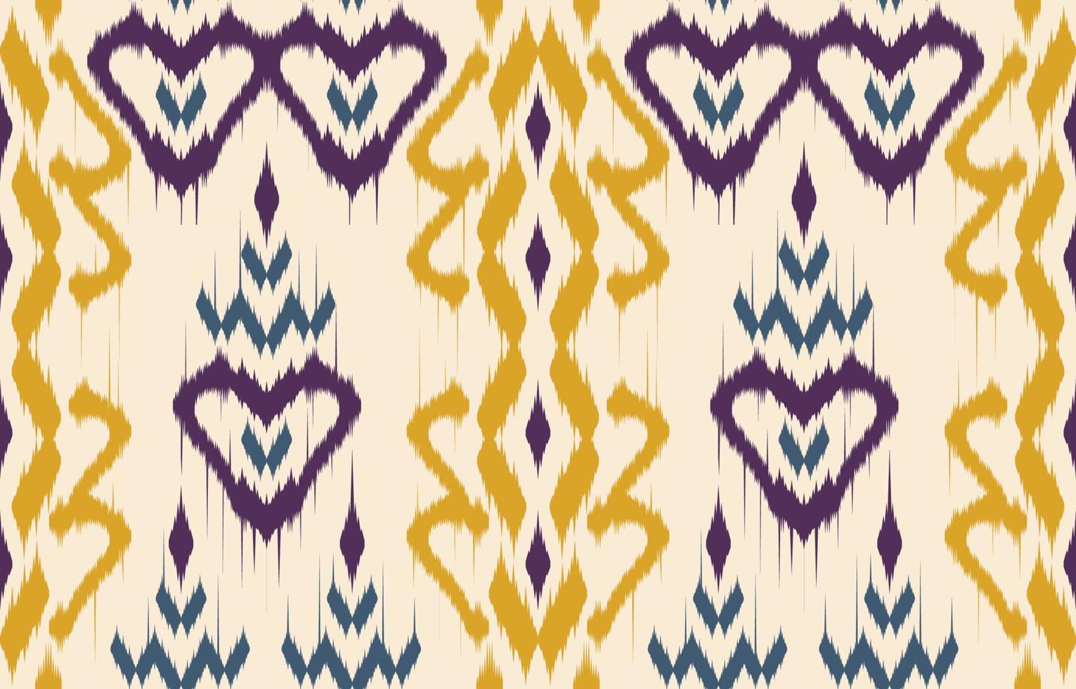 art abstrait ethnique ikat. motif harmonieux de broderie tribale, folklorique et de style mexicain. ornement d'art géométrique aztèque print.design pour tapis, papier peint, vêtements, emballage, tissu, couverture, textile vecteur