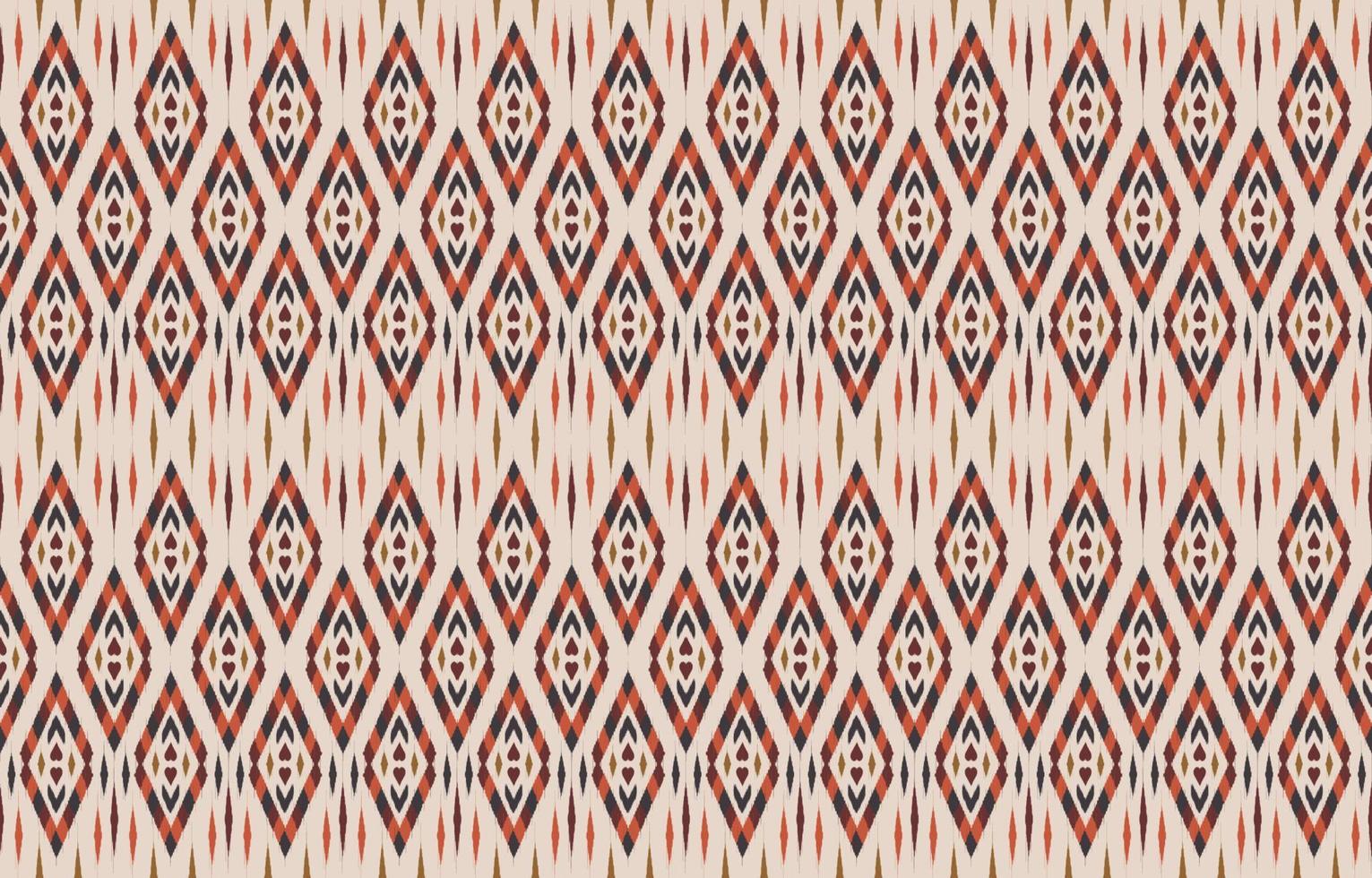 art abstrait ethnique ikat. motif harmonieux de broderie tribale, folklorique et de style mexicain. ornement d'art géométrique aztèque print.design pour tapis, papier peint, vêtements, emballage, tissu, couverture, textile vecteur