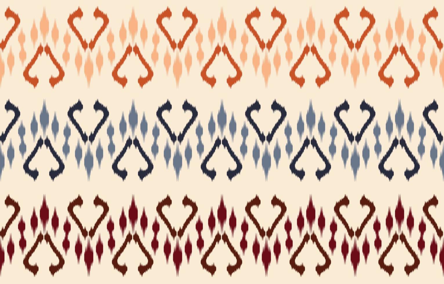 art abstrait ethnique ikat. motif harmonieux de broderie tribale, folklorique et de style mexicain. ornement d'art géométrique aztèque print.design pour tapis, papier peint, vêtements, emballage, tissu, couverture, textile vecteur