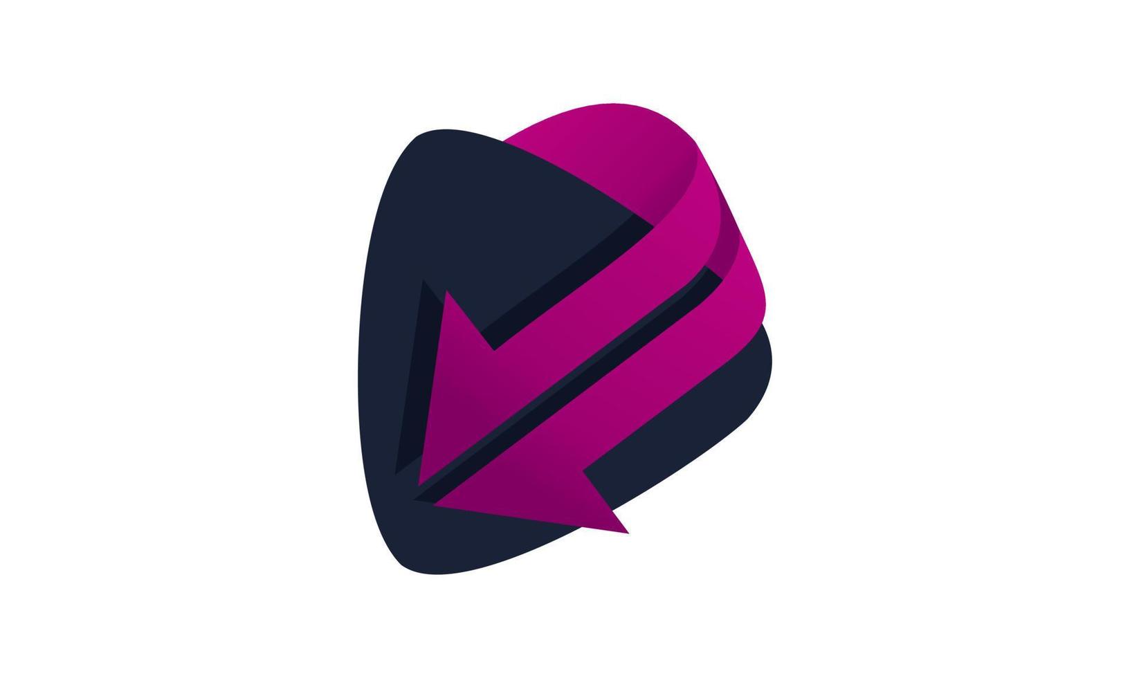 logo de flèche triangle abstrait illustration stock avec coloré pour modèle de conception d'entreprise ou d'entreprise vecteur