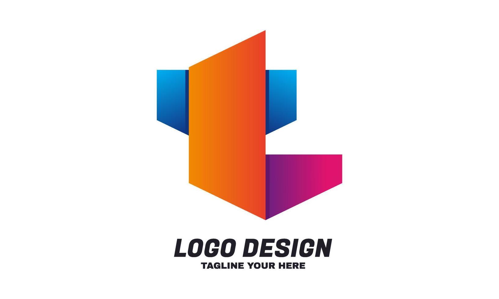 création de logo lettre t stock vector avec concept en plusieurs dégradés de couleur