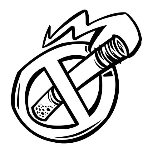 Illustration vectorielle de cigarette fumer vecteur