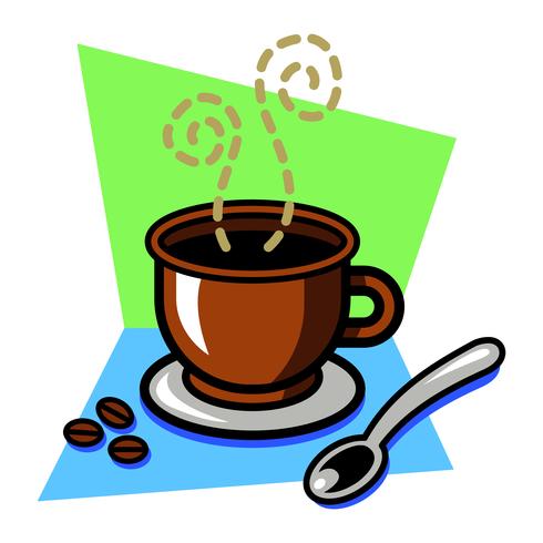 Icône de vecteur de boisson au café