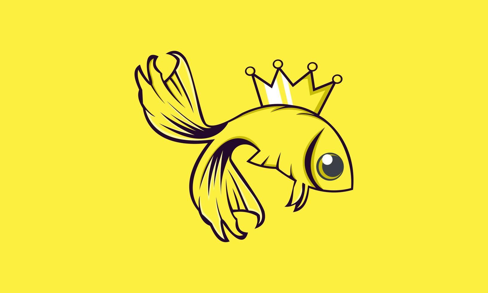 stock vctor abstrait roi betta poisson esport mascotte logo illustration vecteur