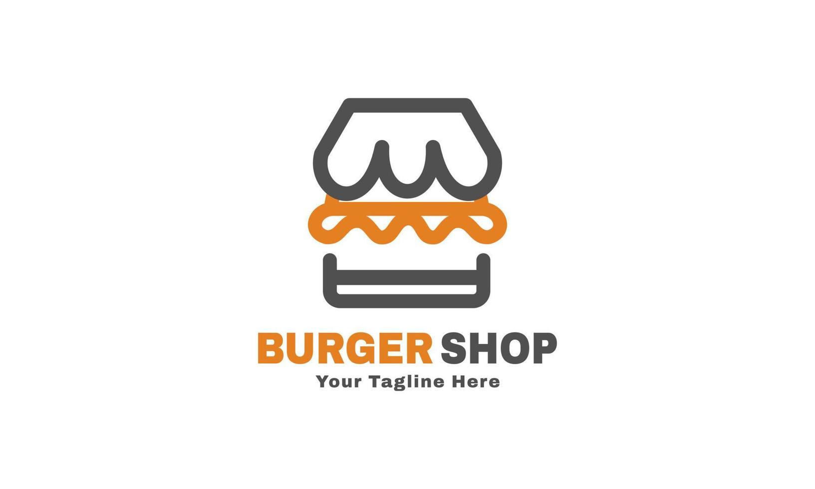 stock vector illustration burger shop collection de conception de logo
