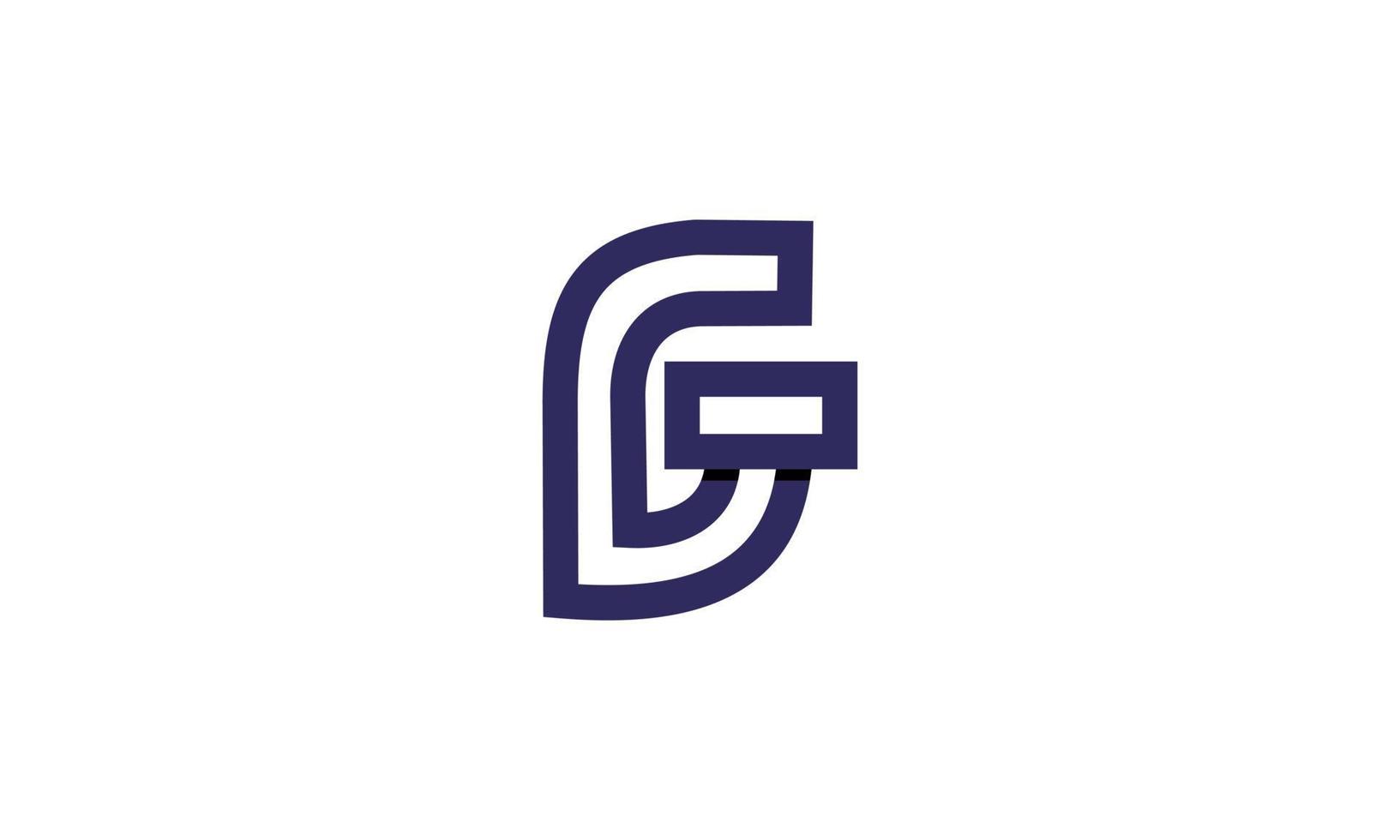 stock vector créatif lettre g logo monogramme style artistique minimal