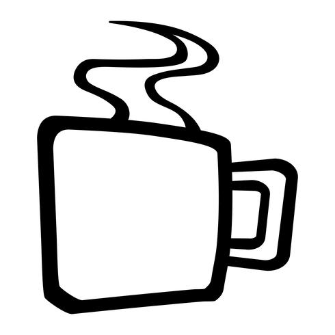 Icône de vecteur de boisson au café