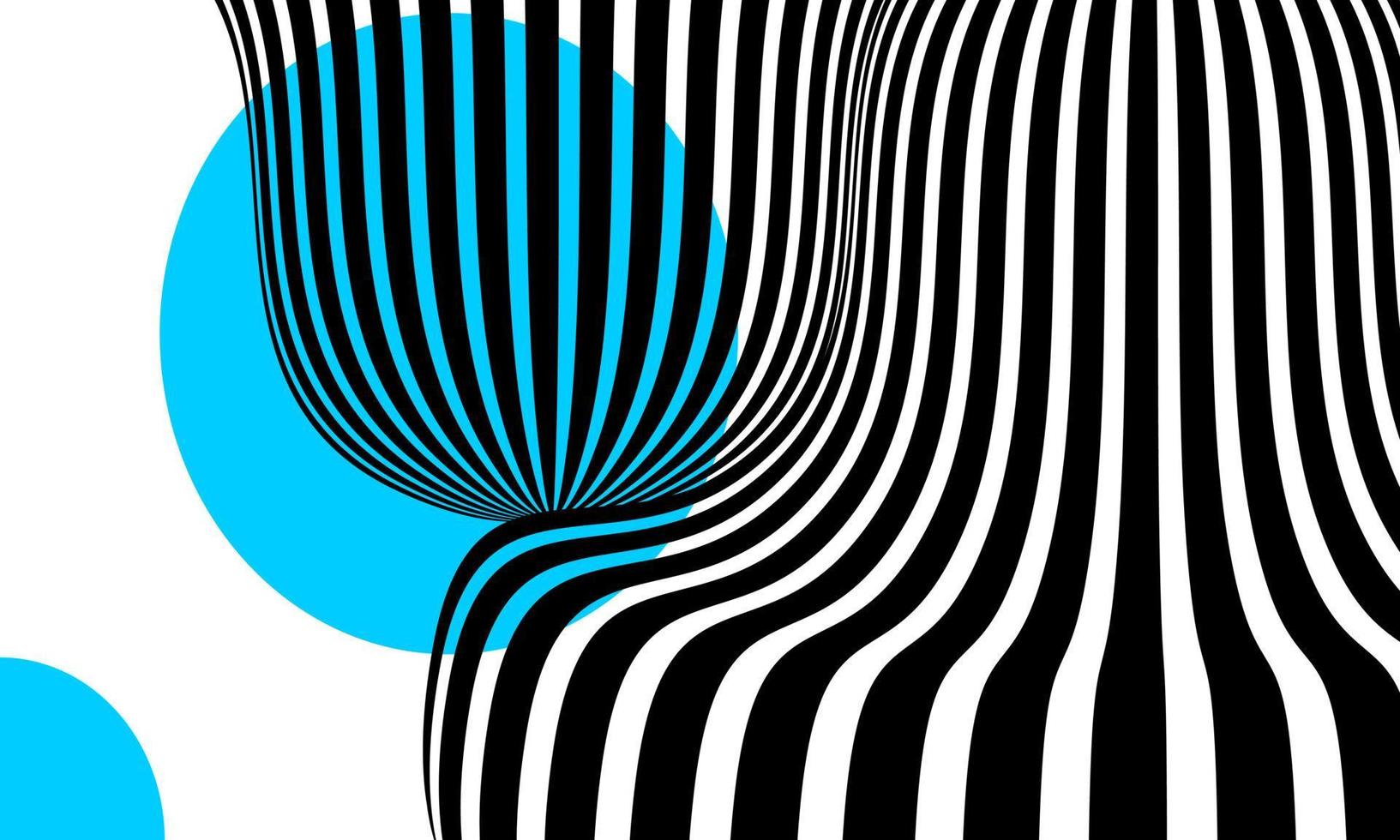 illustration abstraite motif de conception noir et blanc avec illusion d'optique abstrait géométrique partie 3 vecteur